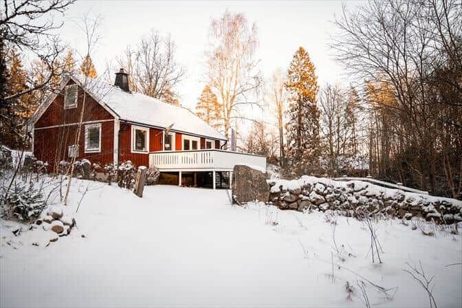 Ferienhaus Högalund im Winter